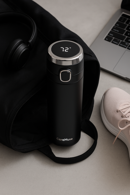 CoreMuse Smart Thermal Water Bottle- Stay Hydrated, Stay Aware